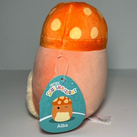 FLAWED Squishmallows Alba the Mushroom Stuffed Plush 8" - Picture 4 of 6